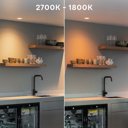 Ronde inbouwspot Ivar plafond wit dimbaar 90mm