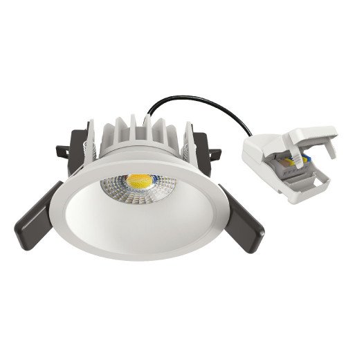 Ronde inbouwspot Ivar plafond wit dimbaar 90mm