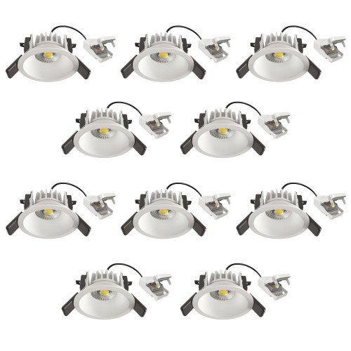 Ronde inbouwspot Ivar plafond wit dimbaar 90mm