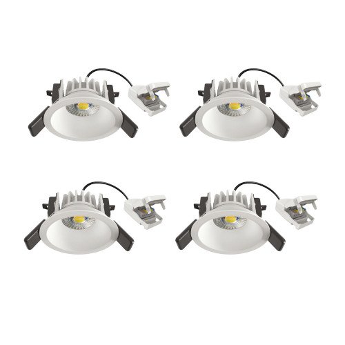 Ronde inbouwspot Ivar plafond wit dimbaar 90mm