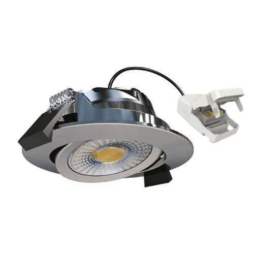 Ronde inbouwspot plafond brushed dimbaar 82cm