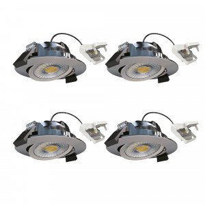 Ronde inbouwspot plafond brushed dimbaar 82cm