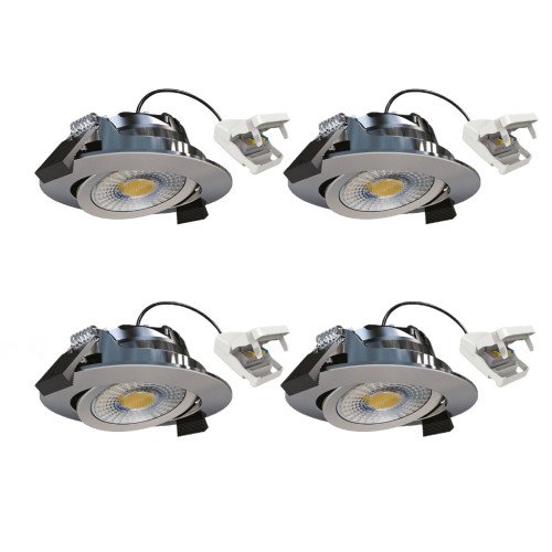 Ronde inbouwspot plafond brushed dimbaar 82cm
