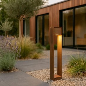 Tuinlamp cortenstaal vierkant modern GU10