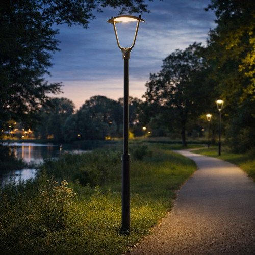 Buitenlamp Bern Lantaarn zwart aluminium modern