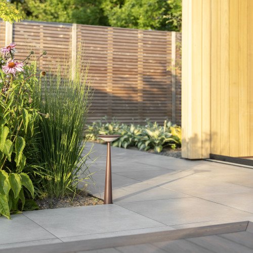 Buitenlamp Elin tuinlamp corten aluminium modern