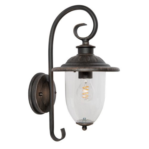 Buitenlamp Elzas roestkleurig bruin E27 muurlamp