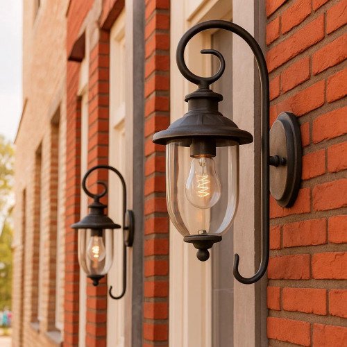 Buitenlamp Elzas roestkleurig bruin E27 muurlamp
