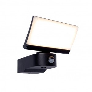 Buitenlamp Ceva muurlamp met sensor zwart aluminium Buitenlamp Ceva muurlamp met sensor zwart aluminium