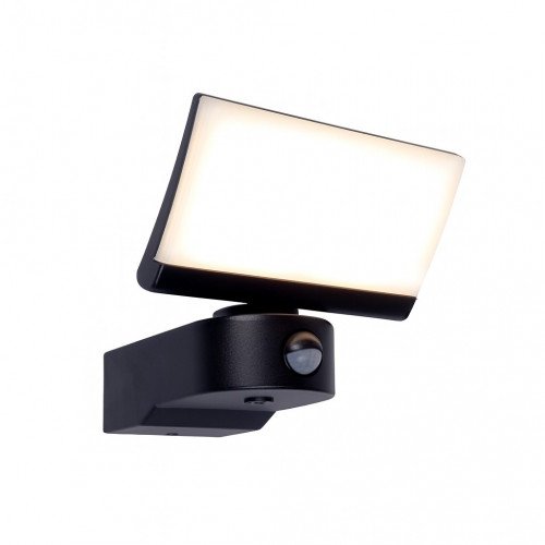 Buitenlamp Ceva muurlamp met sensor zwart aluminium