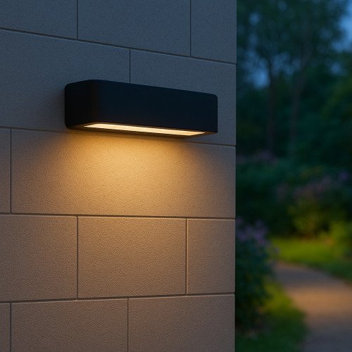 Buitenlamp Warwick Muurlamp Zwart aluminium modern