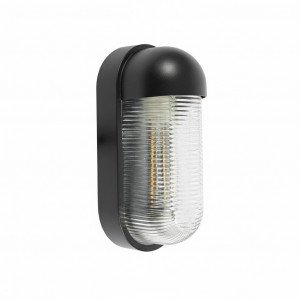 Buitenlamp bullet muurlamp zwart aluminium modern