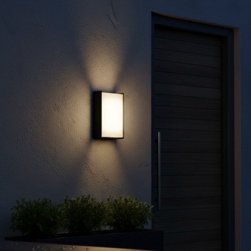 Buitenlamp Lincoln muurlamp zwart aluminium modern