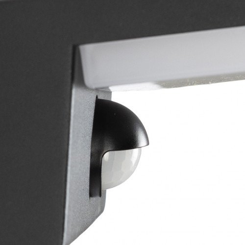 Buitenlamp Ian bewegingssensor wandlamp zwart aluminium modern