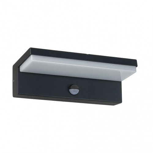 Buitenlamp Ian bewegingssensor wandlamp zwart aluminium modern