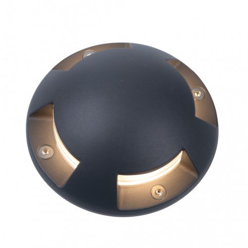 Buitenlamp Star grondspot zwart aluminium modern