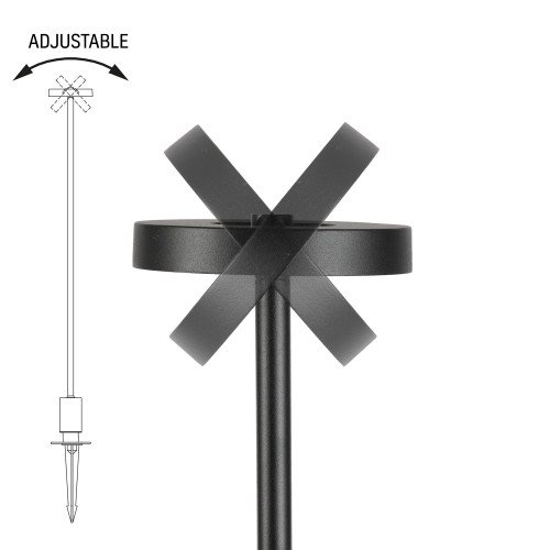 Buitenlamp kantelbaar tyra tuinlamp zwart aluminium modern