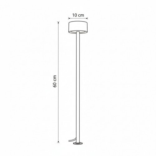 Zwart Ayla Tuinlamp 60cm aluminium IP65