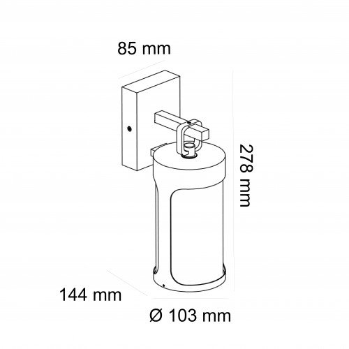 Buitenverlichting Zaragoza muurlamp zwart aluminium