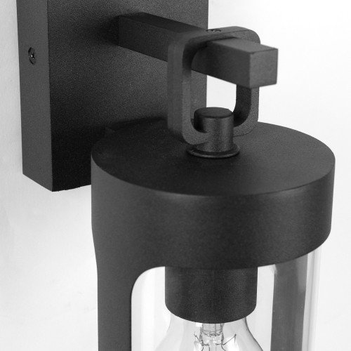 Buitenverlichting Zaragoza muurlamp zwart aluminium