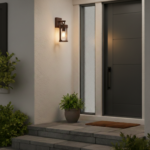 Buitenverlichting Zaragoza muurlamp corten aluminium