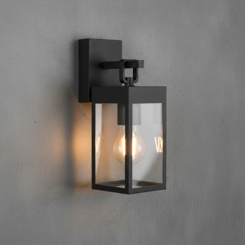 Buitenverlichting Cartagena muurlamp zwart aluminium