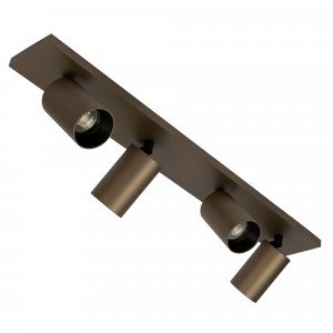 Binnenverlichting Mila 3 opbouwspot brons modern