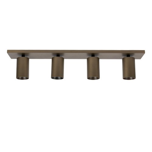 Binnenverlichting Mila 3 opbouwspot brons modern