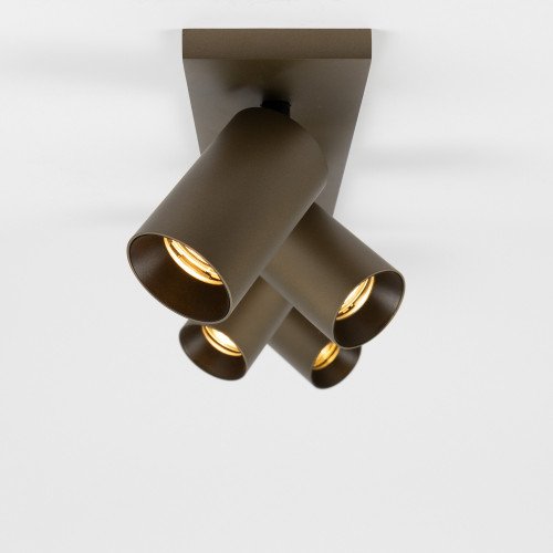 Binnenverlichting Mila 3 opbouwspot brons modern