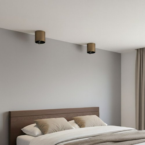 Binnenverlichting Oliver opbouwspot brons modern