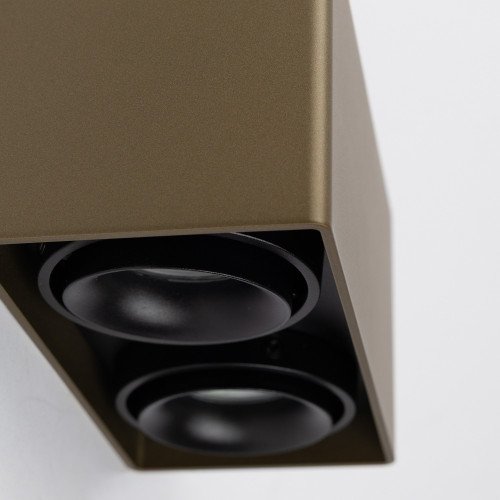 Binnenlamp Bjorn 2 opbouwspot brons aluminium modern