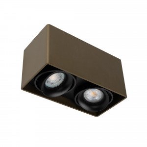 Binnenlamp Bjorn 2 opbouwspot brons aluminium modern