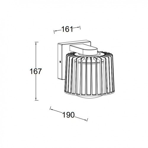 Buitenlamp Shyne muurlamp zwart aluminium modern