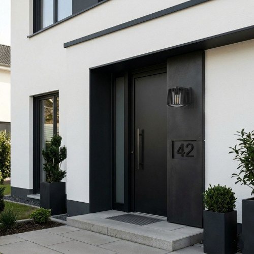 Buitenlamp Corby muurlamp zwart aluminium modern