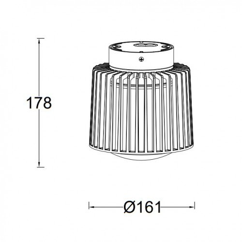 Buitenlamp Shyne plafondlamp zwart aluminium modern