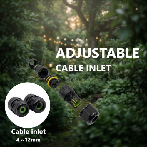 Waterdichte veilige kabelverbinder IP86 zwart