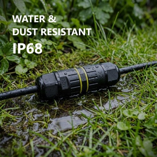 Waterdichte veilige kabelverbinder IP86 zwart