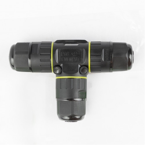 Waterdichte veilige T-aftak kabelverbinder IP86 zwart 