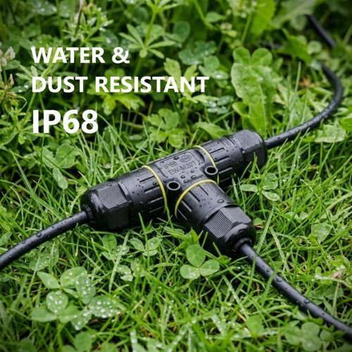 Waterdichte veilige T-aftak kabelverbinder IP86 zwart 