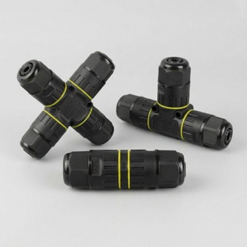 Waterdichte veilige T-aftak kabelverbinder IP86 zwart 