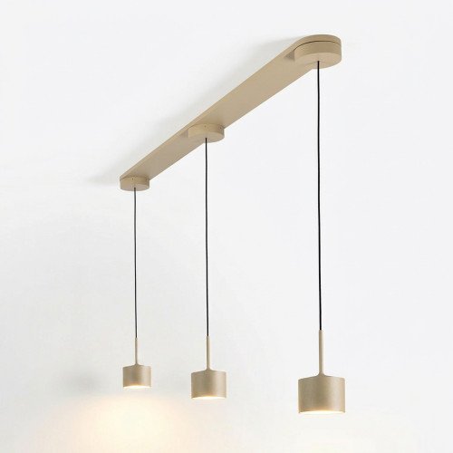Binnenverlichting June hanglamp champagne modern 3-lichts