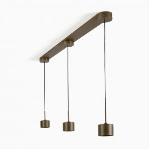 Binnenverlichting June hanglamp brons modern 3-lichts