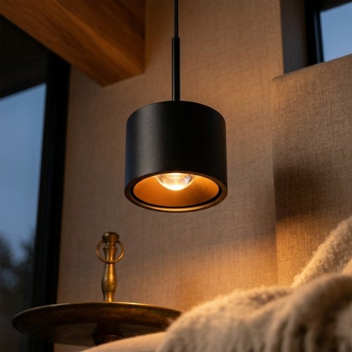 Binnenlamp June hanglamp zwart aluminium modern