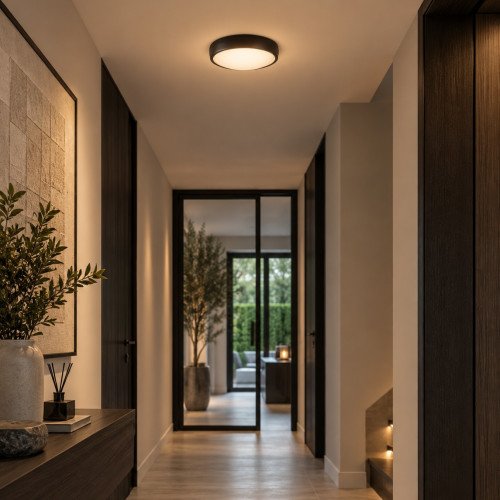 Buitenlamp Flint muurlamp zwart modern aluminium