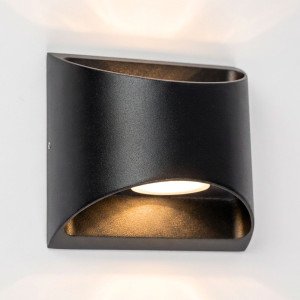 Buitenlamp Reno up en down muurlamp zwart