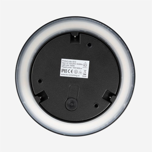Buitenlamp Eclips wandlamp medium zwart aluminium modern