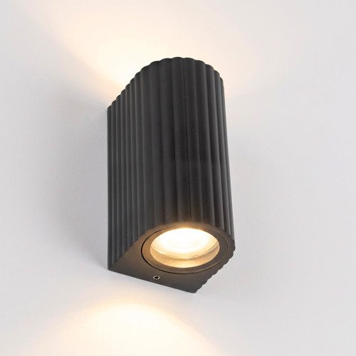Buitenlamp Oscar up en down muurlamp zwart GU10 Modern