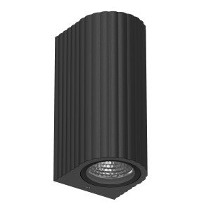 Buitenlamp Oscar up en down muurlamp zwart GU10 Modern