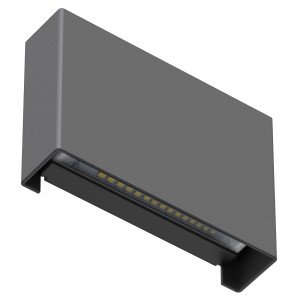 Buitenlamp Elroy muurlamp small zwart aluminium modern
