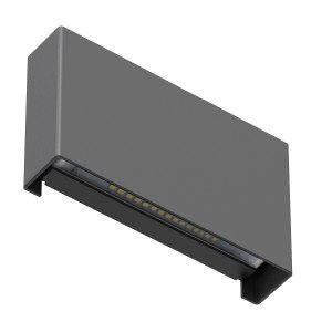 Buitenlamp Elroy muurlamp medium zwart aluminium modern